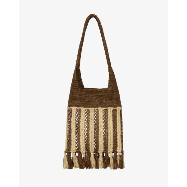 Isabel Marant Praia Small Shoulder Bag in Natural and Brown | Totes & Top-Handle Bags | Luxury Shoes 
