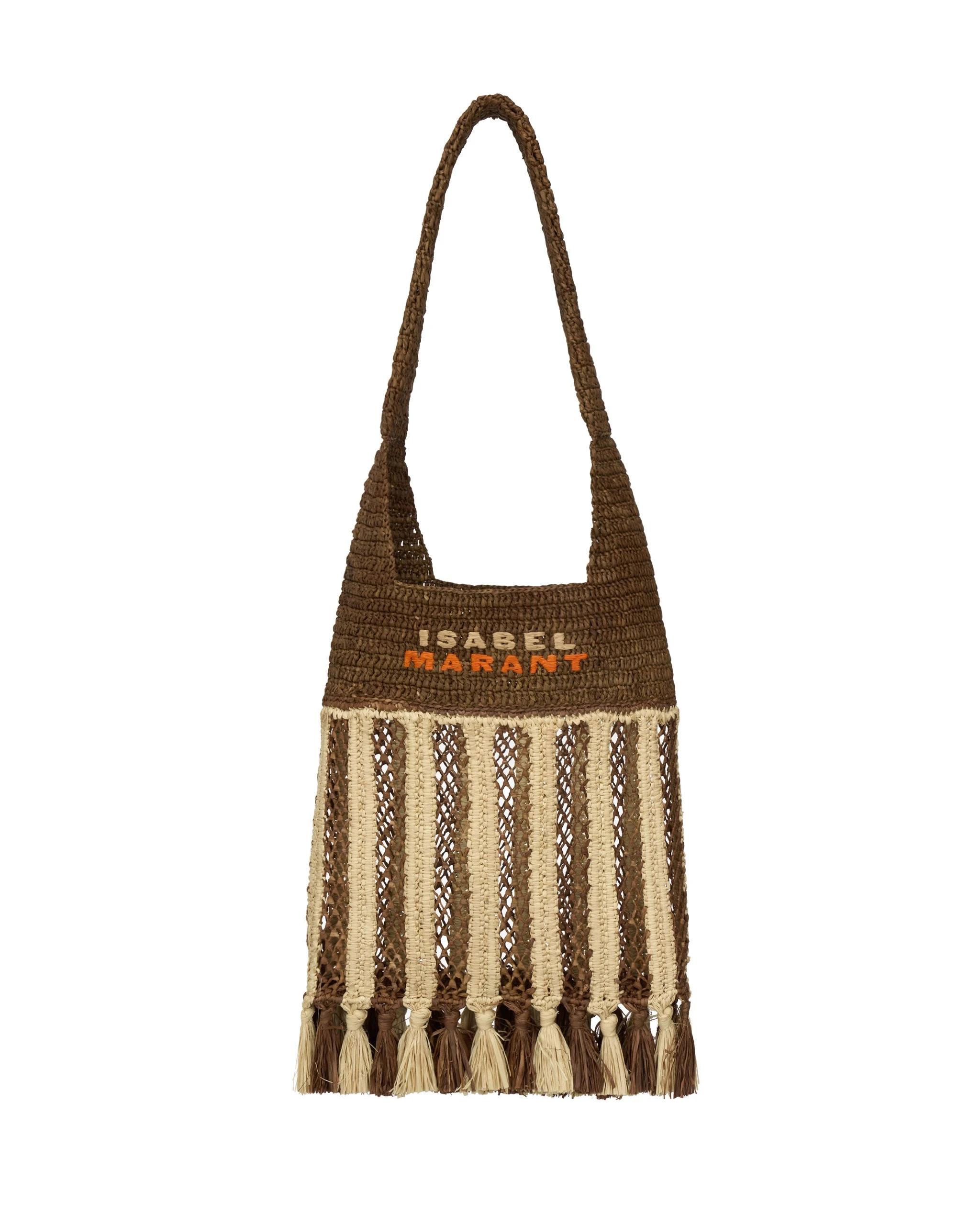 Isabel Marant Praia Small Shoulder Bag in Natural and Brown Isabel Marant Praia Small Shoulder Bag in Natural and Brown | Women | Luxury Shoes