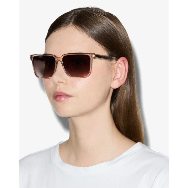Isabel Marant Priya Squared Sunglasses in Pink and Brown Shaded | Sunglasses | Luxury Shoes 