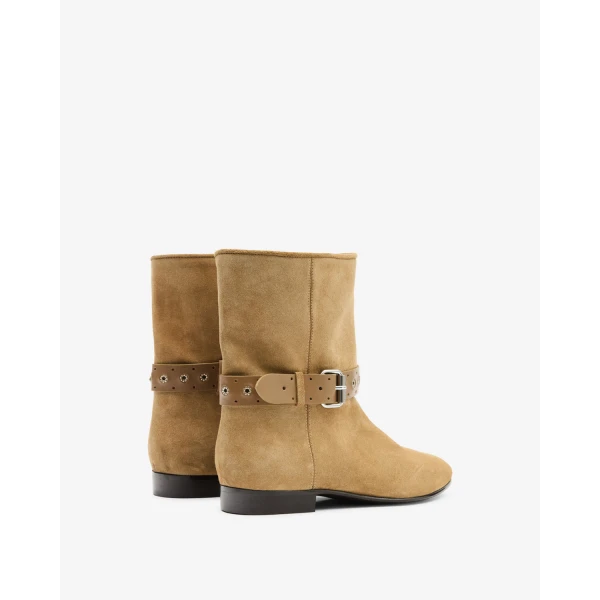 Isabel Marant Reena Ankle Boots in Taupe | Boots | Luxury Shoes 