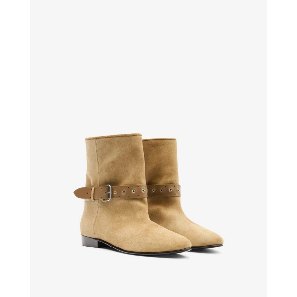 Isabel Marant Reena Ankle Boots in Taupe | Boots | Luxury Shoes 