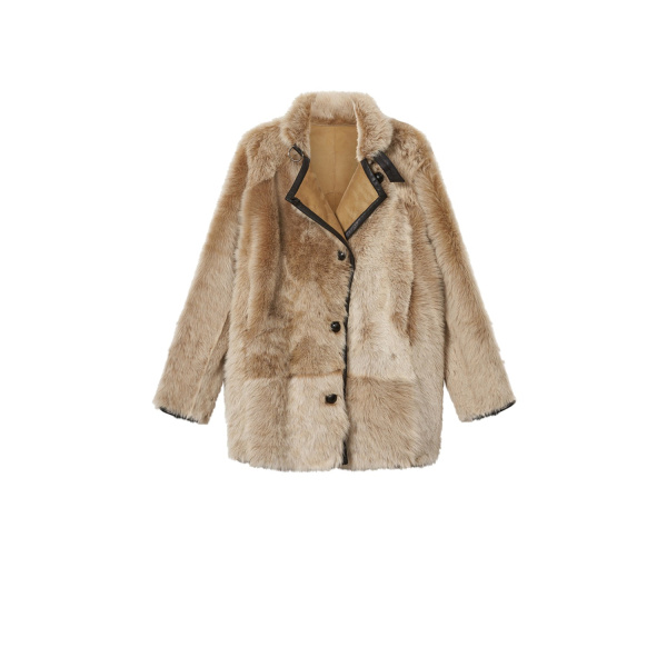 Isabel Marant Rema Shearling Coat in Ecru | Women | Luxury Shoes 