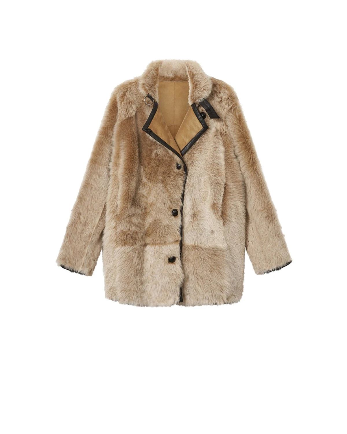 Isabel Marant Rema Shearling Coat in Ecru Isabel Marant Rema Shearling Coat in Ecru | Women | Luxury Shoes