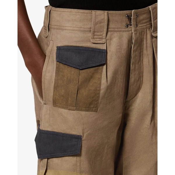 Isabel Marant Renzae Pants in Khaki | Wide leg pants | Luxury Shoes 