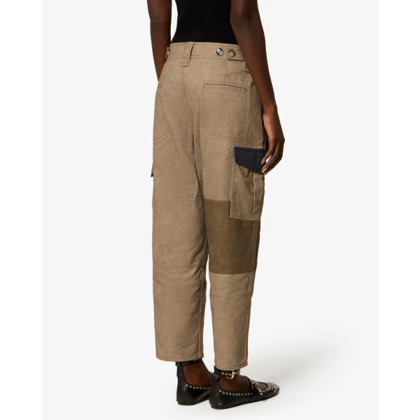 Isabel Marant Renzae Pants in Khaki | Wide leg pants | Luxury Shoes 