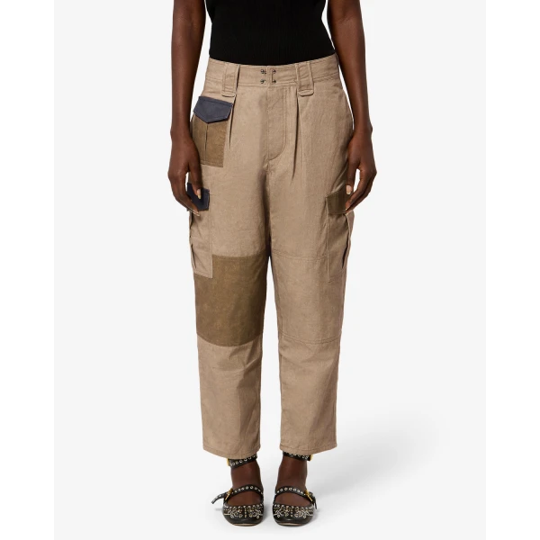 Isabel Marant Renzae Pants in Khaki | Wide leg pants | Luxury Shoes 