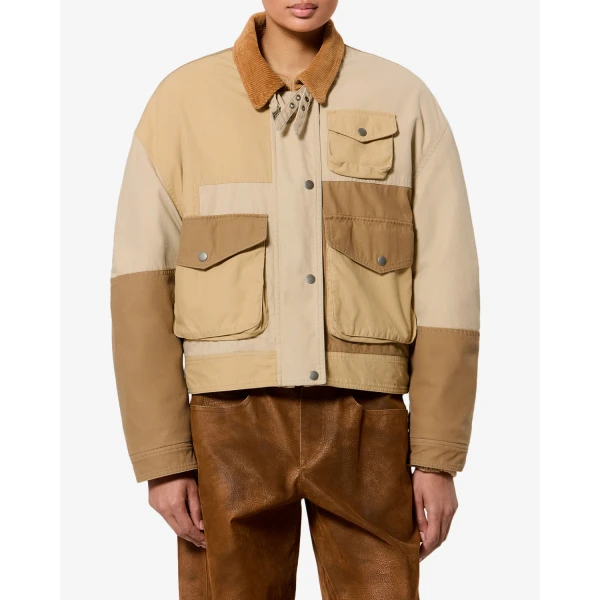 Isabel Marant Risla Jacket in Beige | Shearling Jackets | Luxury Shoes 