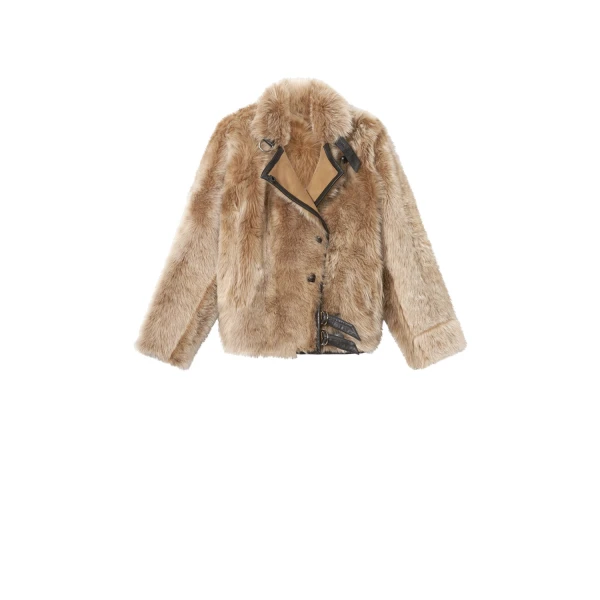 Isabel Marant Roama Shearling Coat in Ecru | Women | Luxury Shoes 