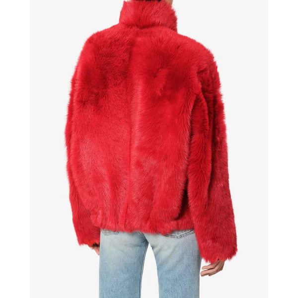 Isabel Marant Roama Shearling Coat in Red | Coats | Luxury Shoes 