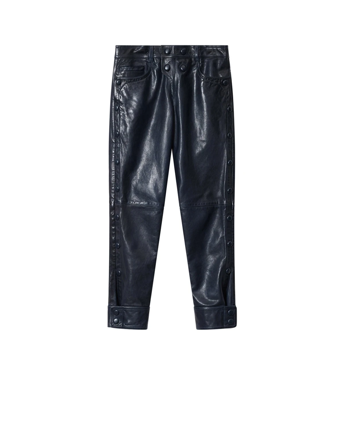 Isabel Marant Rolinda Leather Pants in Dark Navy Isabel Marant Rolinda Leather Pants in Dark Navy | Women | Luxury Shoes