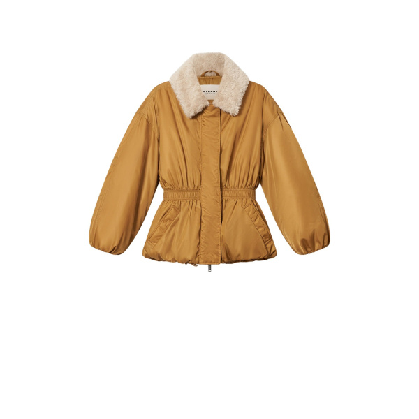 Isabel Marant Selja Coat in Ochre | Women | Luxury Shoes 