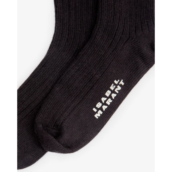 Isabel Marant Selver Socks in Black | Accessories | Luxury Shoes 