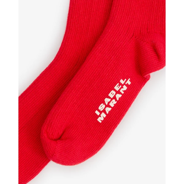 Isabel Marant Selveria Socks in Red | Accessories | Luxury Shoes 