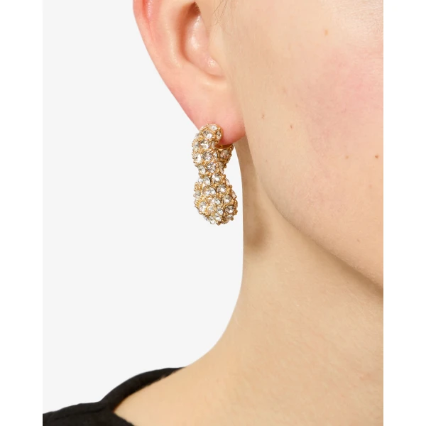 Isabel Marant Shiny Funky Earrings in Transparent | Earrings | Luxury Shoes 