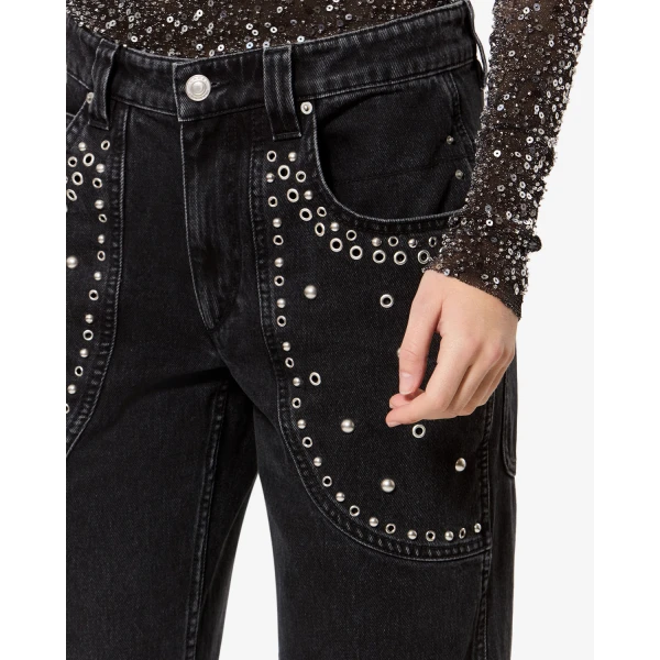Isabel Marant Silka Jeans in Black | Denim | Luxury Shoes 