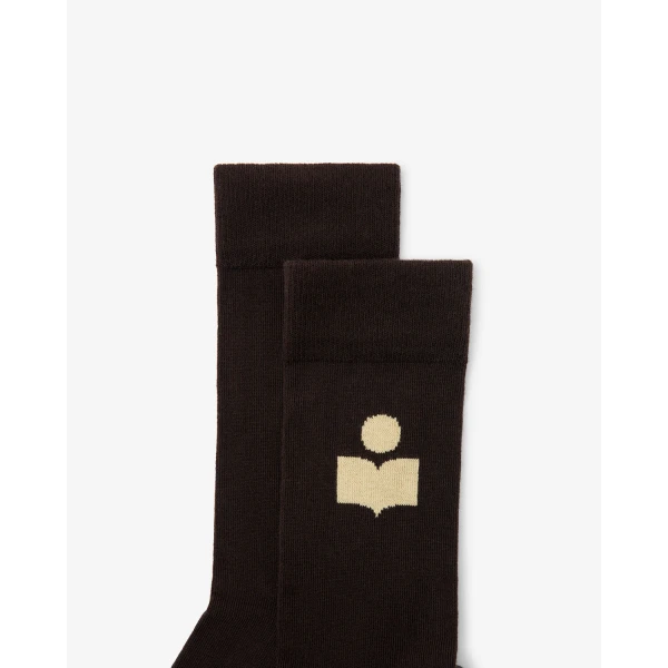 Isabel Marant Siloki Socks in Chocolate | Accessories | Luxury Shoes 