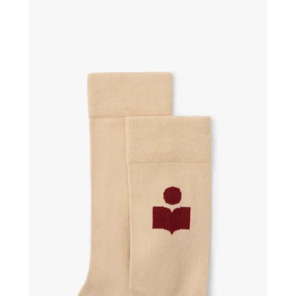 Isabel Marant Siloki Socks in Deep Beige | Accessories | Luxury Shoes 