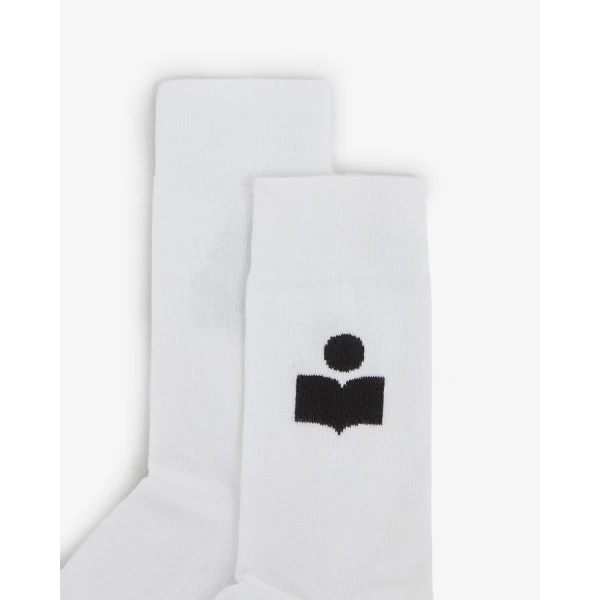 Isabel Marant Siloki Socks in White | Accessories | Luxury Shoes 
