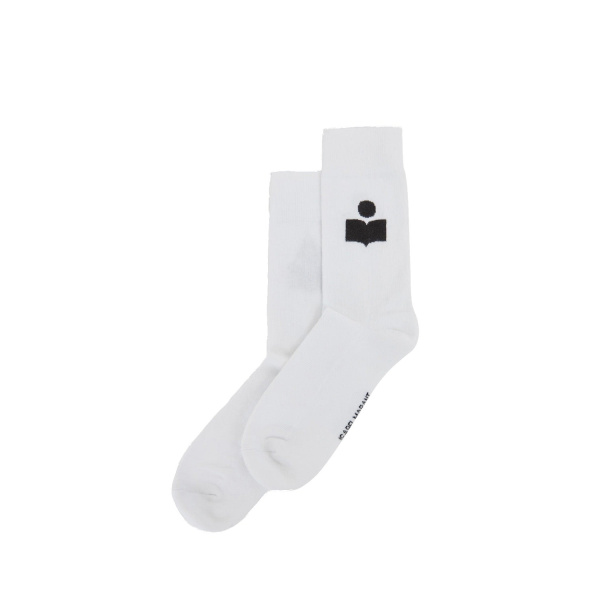 Isabel Marant Siloki Socks in White | Women | Luxury Shoes 