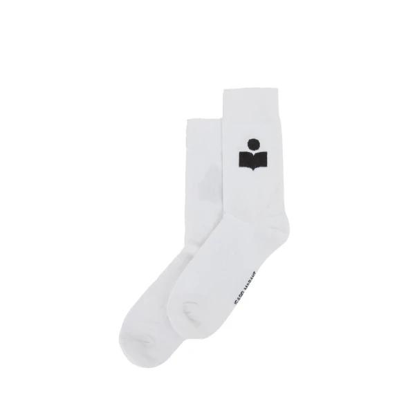 Isabel Marant Siloki Socks in White | Women | Luxury Shoes 