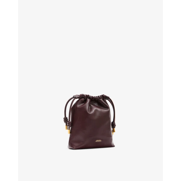 Isabel Marant Silven Mini Leather Bag in Burgundy | Mini Bags | Luxury Shoes 