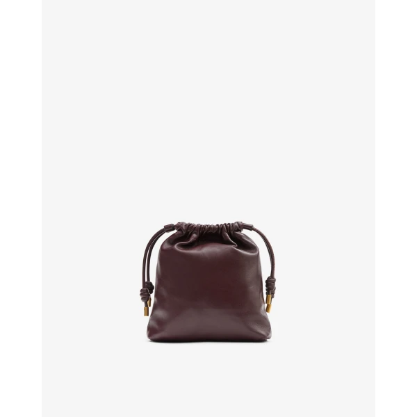 Isabel Marant Silven Mini Leather Bag in Burgundy | Mini Bags | Luxury Shoes 