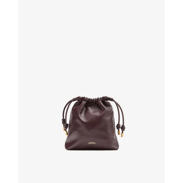 Isabel Marant Silven Mini Leather Bag in Burgundy | Mini Bags | Luxury Shoes 