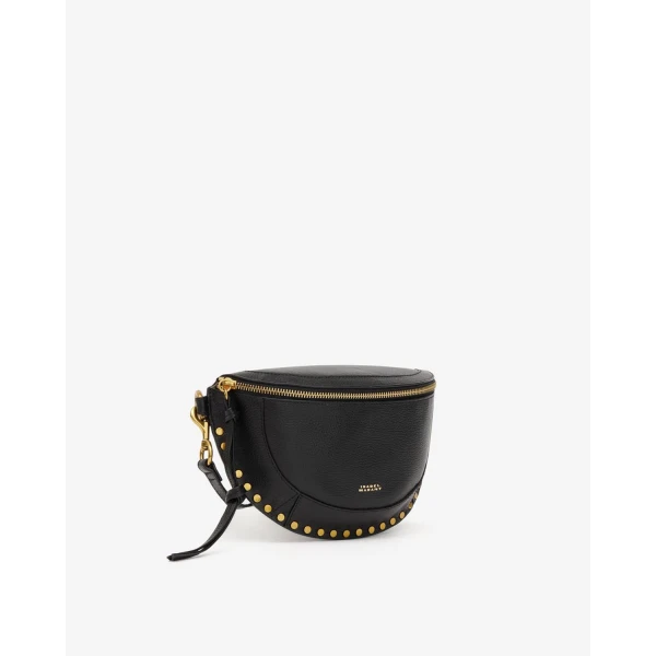 Isabel Marant Skano Belt Bag in Grained Leather, Black | Belt Bags | Luxury Shoes 