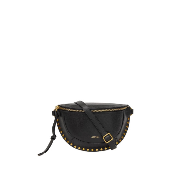 Isabel Marant Skano Belt Bag in Grained Leather, Black | Women | Luxury Shoes 