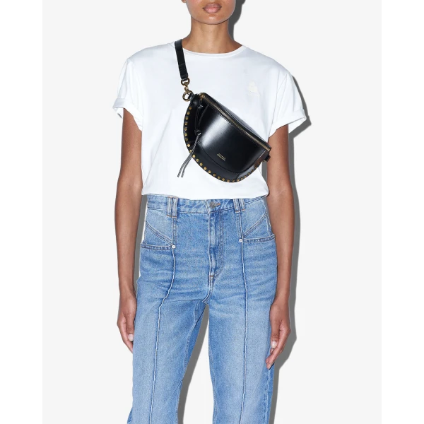Isabel Marant Skano Belt Bag in Leather, Black | Belt Bags | Luxury Shoes 