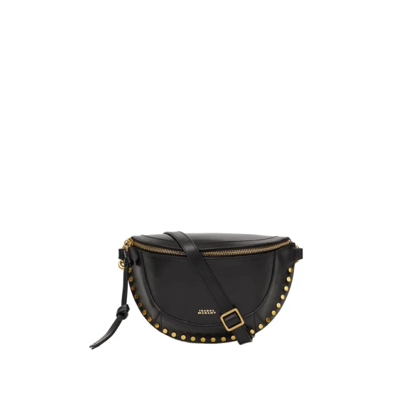 Isabel Marant Skano Belt Bag in Leather, Black | Women | Luxury Shoes 