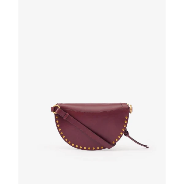 Isabel Marant Skano Belt Bag in Leather, Burgundy | Belt Bags | Luxury Shoes 
