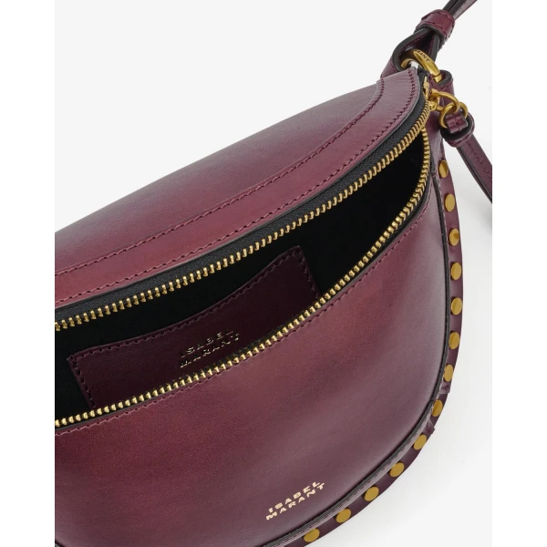 Isabel Marant Skano Belt Bag in Leather, Burgundy | Belt Bags | Luxury Shoes 