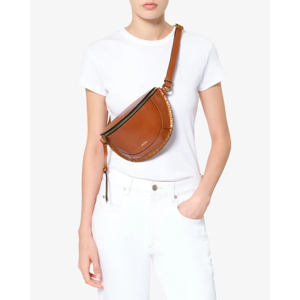 Isabel Marant Skano Belt Bag in Leather, Cognac | Belt Bags | Luxury Shoes 