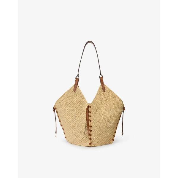 Isabel Marant Tampa Bag in Natural and Cognac | Shoulder & Crossbody Bags | Luxury Shoes 