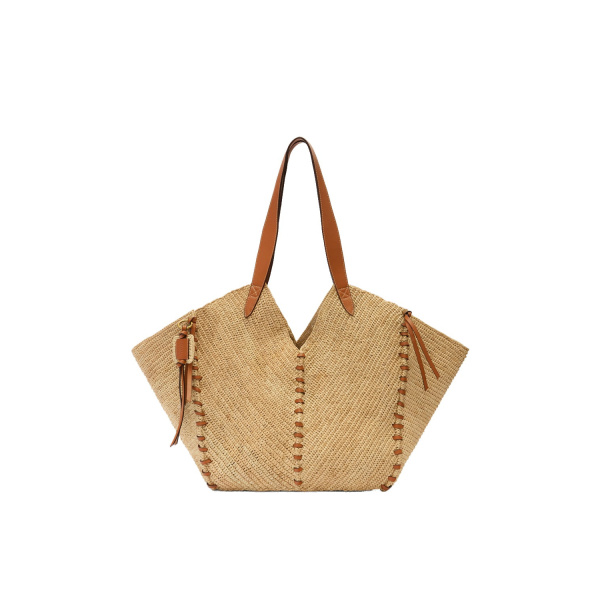 Isabel Marant Tampa Tote Shoulder Bag in Natural and Cognac | Women | Luxury Shoes 