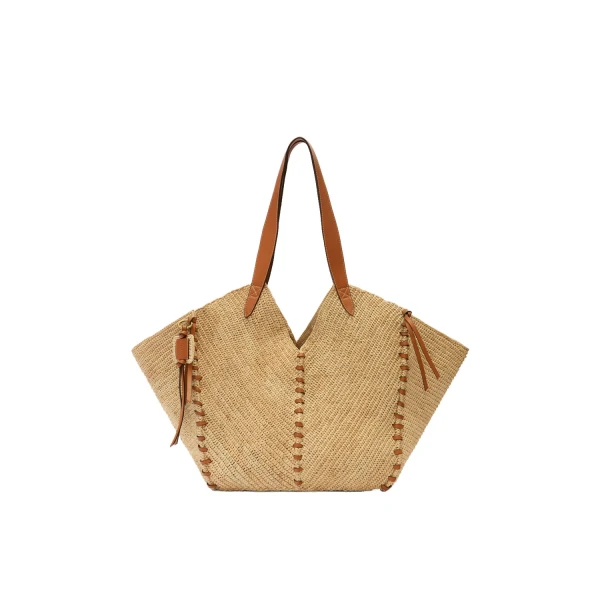 Isabel Marant Tampa Tote Shoulder Bag in Natural and Cognac | Women | Luxury Shoes 