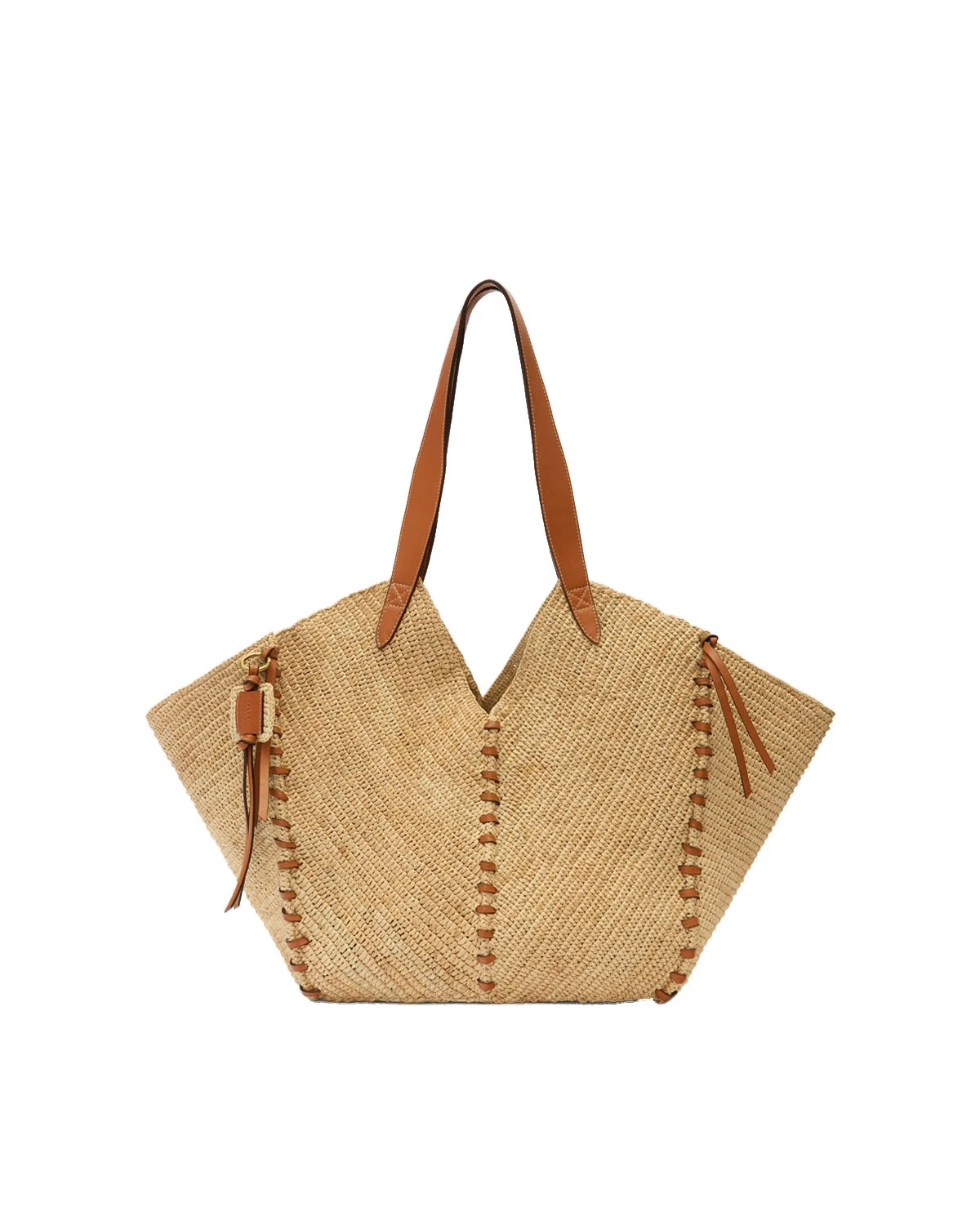 Isabel Marant Tampa Tote Shoulder Bag in Natural and Cognac Isabel Marant Tampa Tote Shoulder Bag in Natural and Cognac | Women | Luxury Shoes