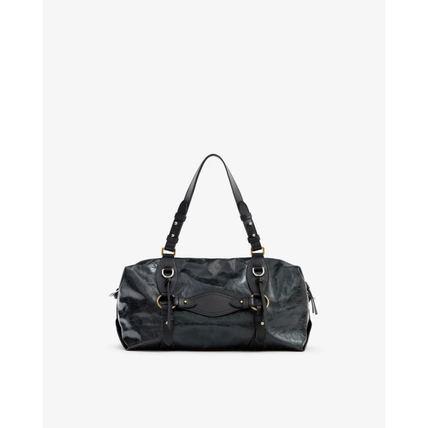 Isabel Marant Tilpa Bag in Leather, Black | Shoulder & Crossbody Bags | Luxury Shoes 