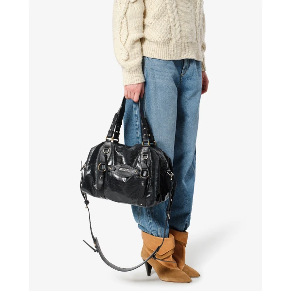 Isabel Marant Tilpa Bag in Leather, Black | Shoulder & Crossbody Bags | Luxury Shoes 