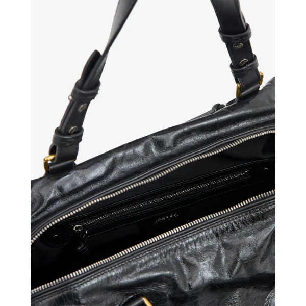 Isabel Marant Tilpa Bag in Leather, Black | Shoulder & Crossbody Bags | Luxury Shoes 
