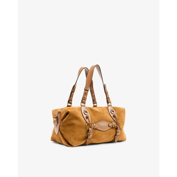 Isabel Marant Tilpa Suede Bag in Cognac | Shoulder & Crossbody Bags | Luxury Shoes 