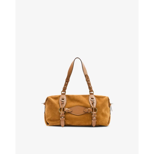 Isabel Marant Tilpa Suede Bag in Cognac | Shoulder & Crossbody Bags | Luxury Shoes 
