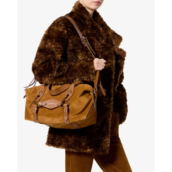 Isabel Marant Tilpa Suede Bag in Cognac | Shoulder & Crossbody Bags | Luxury Shoes 