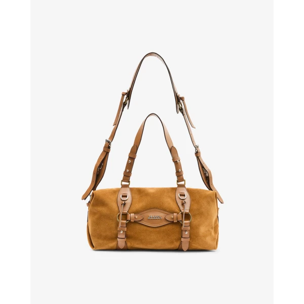 Isabel Marant Tilpa Suede Bag in Cognac | Shoulder & Crossbody Bags | Luxury Shoes 