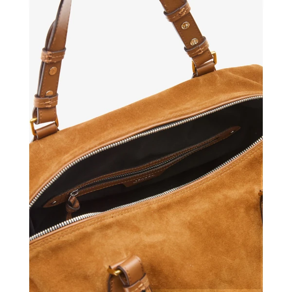 Isabel Marant Tilpa Suede Bag in Cognac | Shoulder & Crossbody Bags | Luxury Shoes 