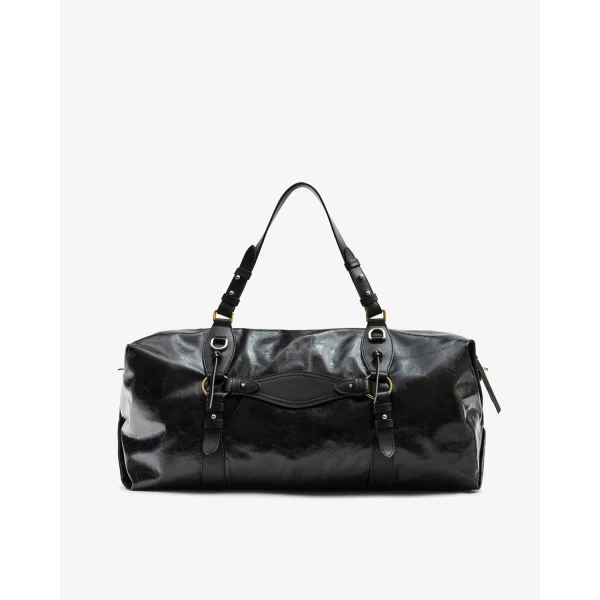 Isabel Marant Tilpa Weekender Bag in Leather, Black | Shoulder & Crossbody Bags | Luxury Shoes 