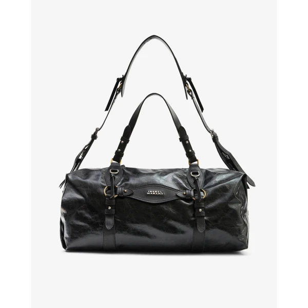 Isabel Marant Tilpa Weekender Bag in Leather, Black | Shoulder & Crossbody Bags | Luxury Shoes 