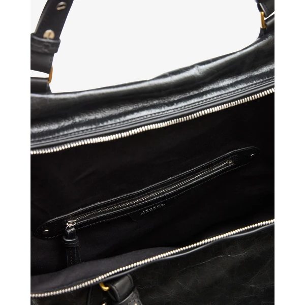 Isabel Marant Tilpa Weekender Bag in Leather, Black | Shoulder & Crossbody Bags | Luxury Shoes 