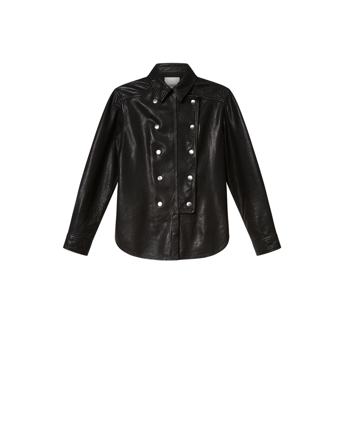 Isabel Marant Valdy Leather Shirt in Black Isabel Marant Valdy Leather Shirt in Black | Women | Luxury Shoes